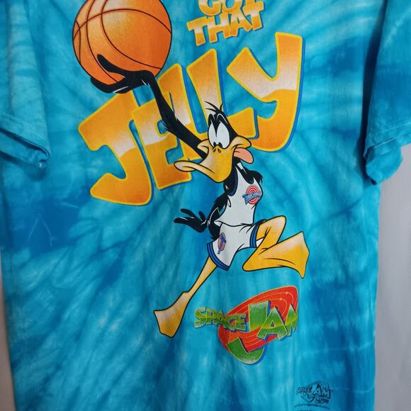Looney Tunes Men’s L Space Jam T-Shirt 25th Anniv Tune Squad Daffy Duck - Picture 4 of 10